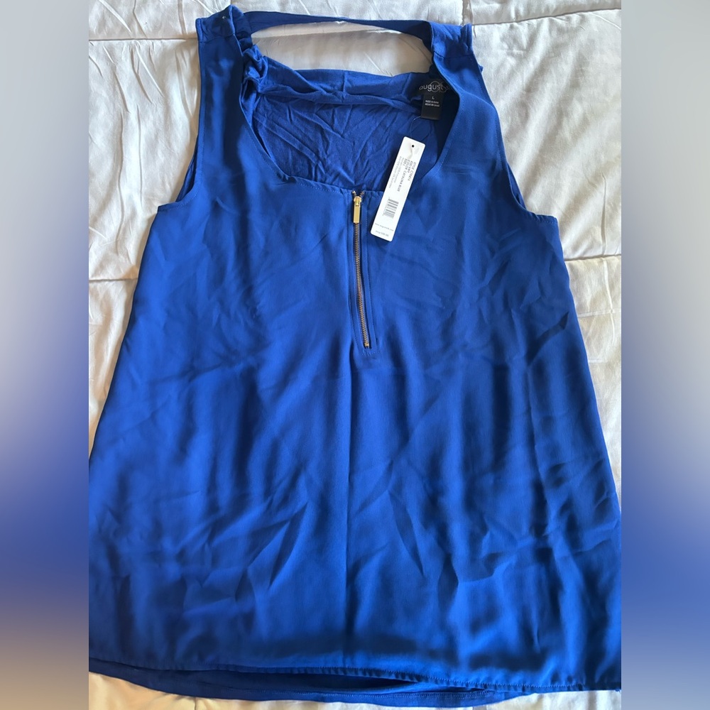 Blue Sleeveless Top